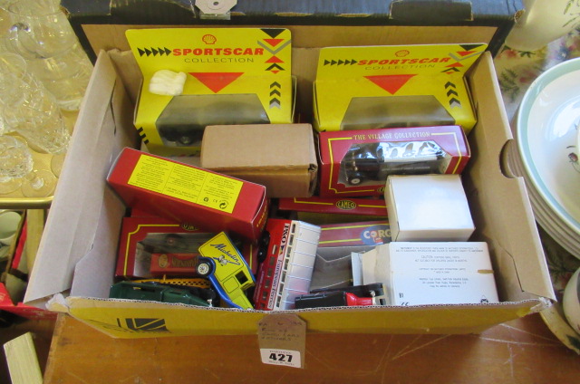 BOX OF CORGI CARS AND OTHERS Image