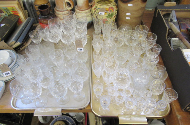 TWO TRAYS OF GLASSES Image
