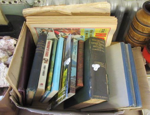 BOX OF VINTAGE BOOKS AND MAPS Image