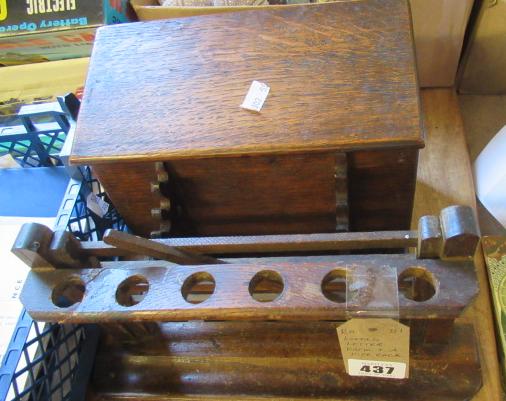 LIDDED LETTER RACK AND A PIPE RACK Image
