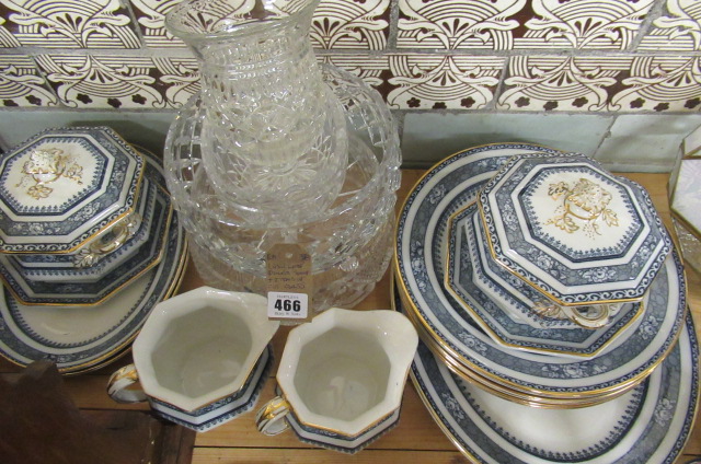 LOSOL WARE DINNER SERVICE AND ITEMS OF CUT GLASS Image