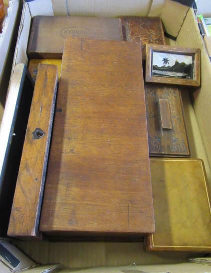 COLLECTION OF WOODEN BOXES ETC Image