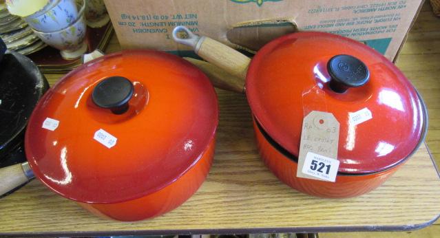 THREE LE CREUSET PANS Image
