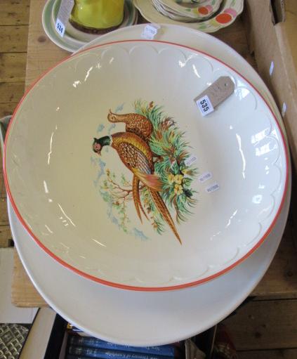 TWO LARGE MEAT PLATES Image