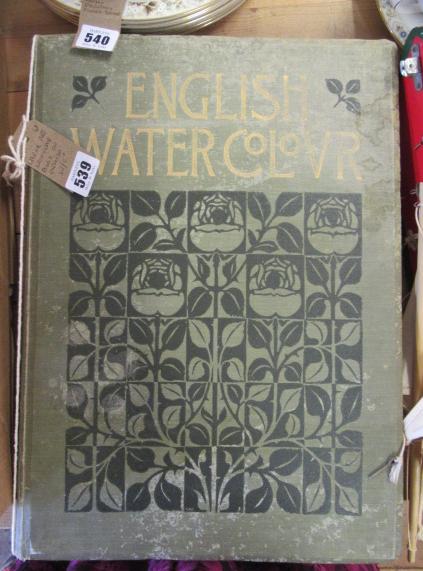 LARGE ART NOUVEAU BOOK ON ENGLISH WATERCOLOUR Image
