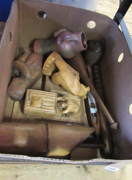 BOX OF CARVINGS ETC Image