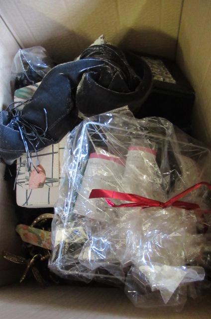 LARGE BOX OF PURSES AND GLOVES ETC Image