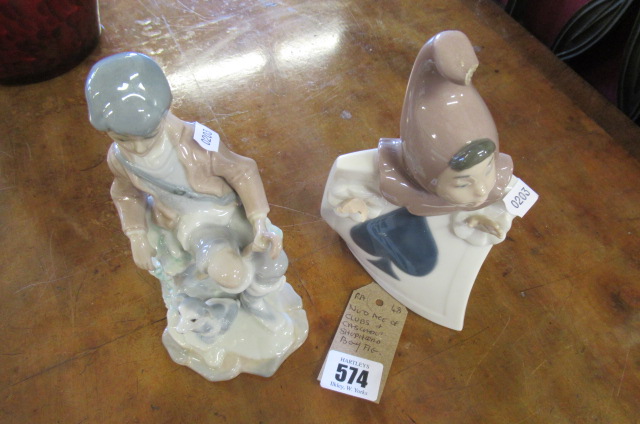 NAO ACE OF CLUBS AND CASCADE SHEPHERD BOY FIGURE Image