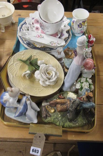 TRAY OF CERAMICS INCLUDING AYNSLEY Image
