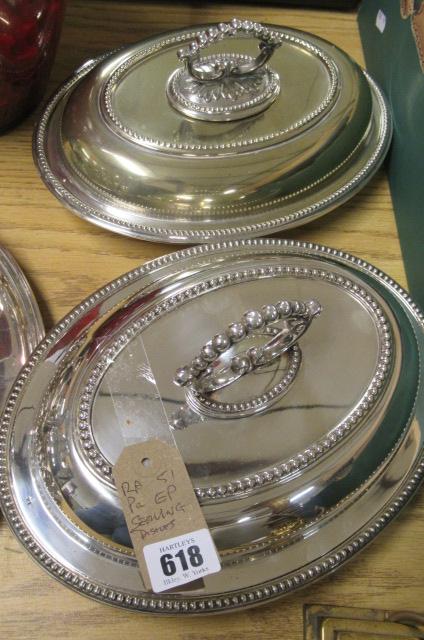 PAIR OF EP SERVING DISHES Image
