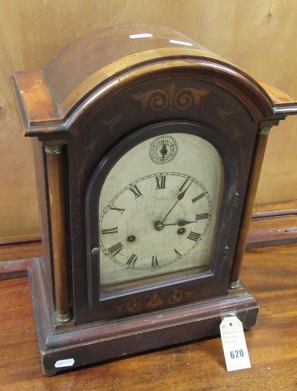 EDWARDIAN INLAID MANTLE CLOCK Image