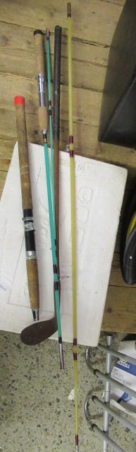 TWO FISHING RODS AND A GOLF CLUB Image