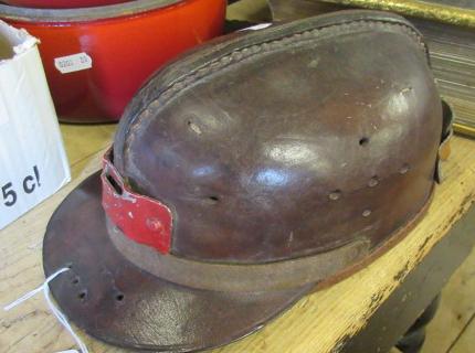 OLD LEATHER MINERS HELMET Image