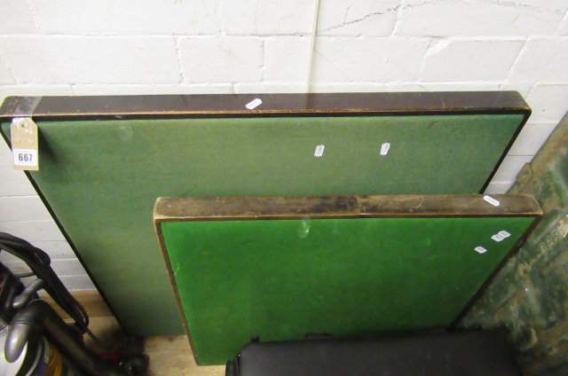 TWO FOLDING CARD TABLES Image