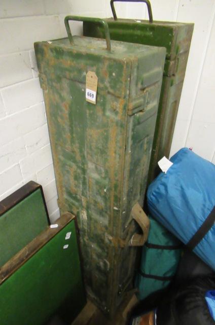 TWO METAL AMMUNITION BOXES Image