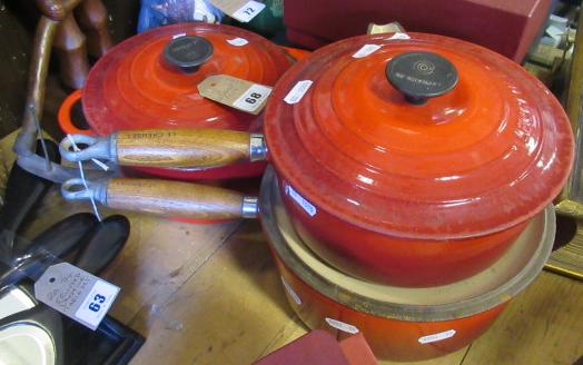 THREE LE CREUSET PANS Image