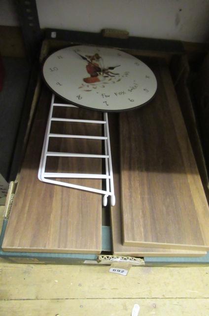 DESIGNER SHELF  FITTINGS AND A CLOCK Image