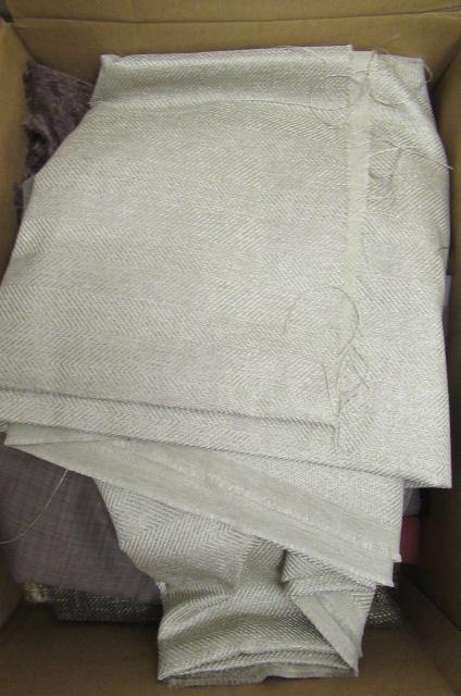 BOX OF  UPHOLSTERY FABRICS Image