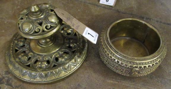 BRASS POT AND DOOR HANDLE Image