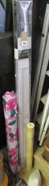 VENETIAN BLINDS AND ROLL OF FABRIC ETC Image