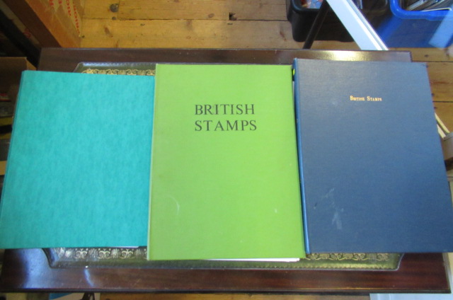 THREE ALBUMS OF UK MINT STAMPS 70S AND 80S Image