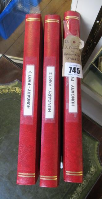 THREE ALBUMS OF HUNGARIAN STAMPS Image