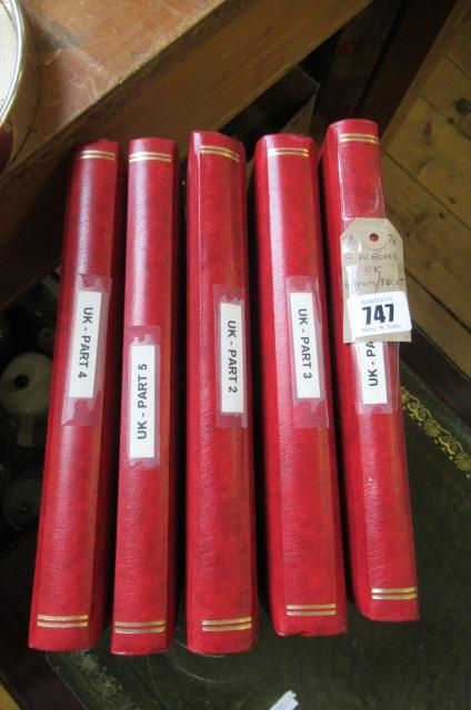 FIVE ALBUMS OF UK STAMPS AND FIRST DAY COVERS Image