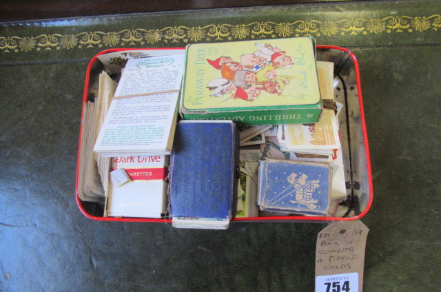 BOX OF CIGARETTE AND PLAYING CARDS Image