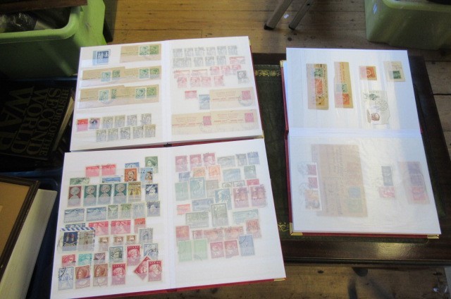 THREE ALBUMS OF WORLD STAMPS INCLUDING DANISH AND CHINA ETC Image