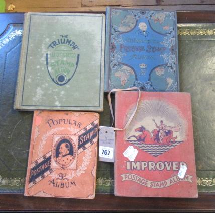 FOUR WORLD STAMP ALBUMS Image