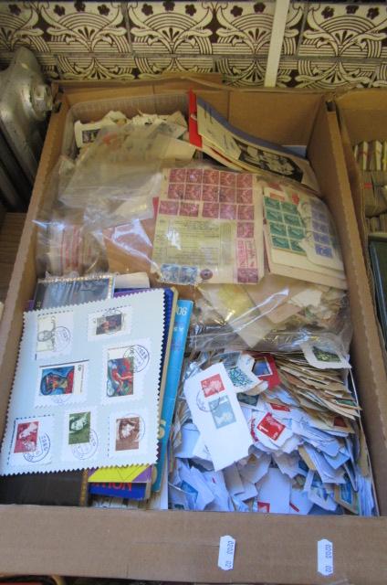 BOX OF LOOSE AND OTHER STAMPS Image