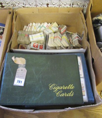 BOX OF CIGARETTE CARDS AND ALBUMS Image