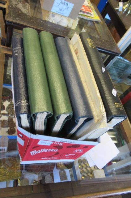 FIVE ALBUMS OF STAMPS AND TWO FOLDERS Image