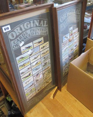 TWO FRAMED CIGARETTE CARD SETS OF AIRCRAFT Image