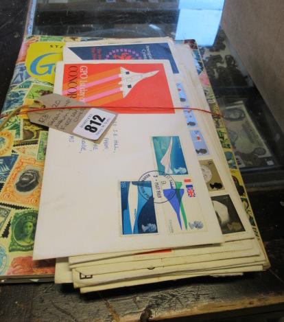 SMALL STAMP ALBUM AND FIRST DAY COVERS Image