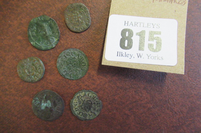 SIX CHARLES I MALTRAVERS AND ROSE FARTHINGS Image