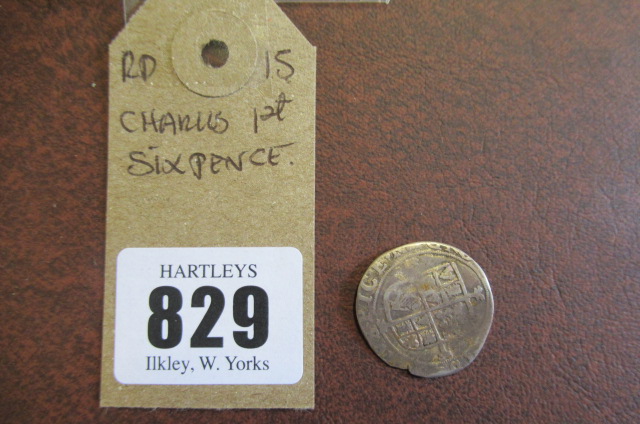 CHARLES I   SIXPENCE Image