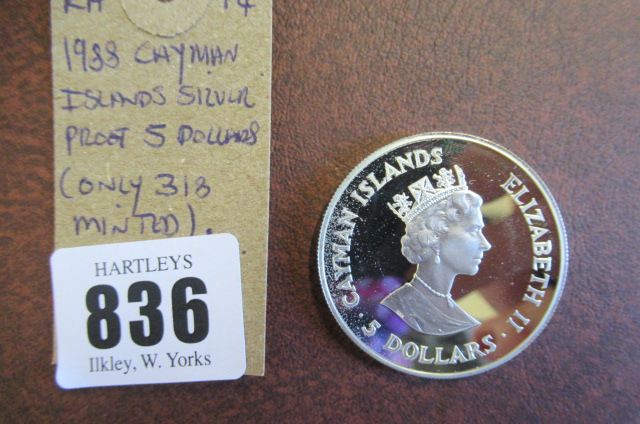 1988 CAYMAN ISLANDS SILVER PROOF  Image
