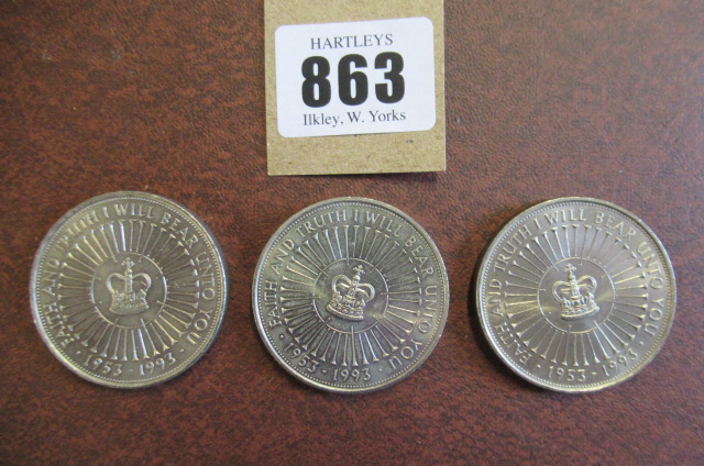 THREE £5 COINS Image