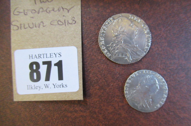 TWO GEORGIAN SILVER COINS Image
