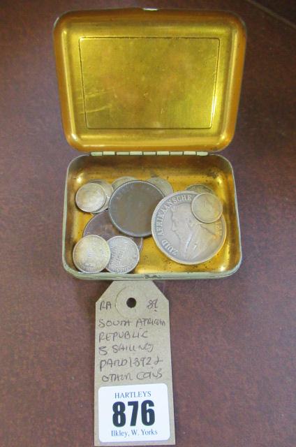 SOUTH AFRICAN REPUBLIC 5 SHILLINGS AND OTHER COINS Image