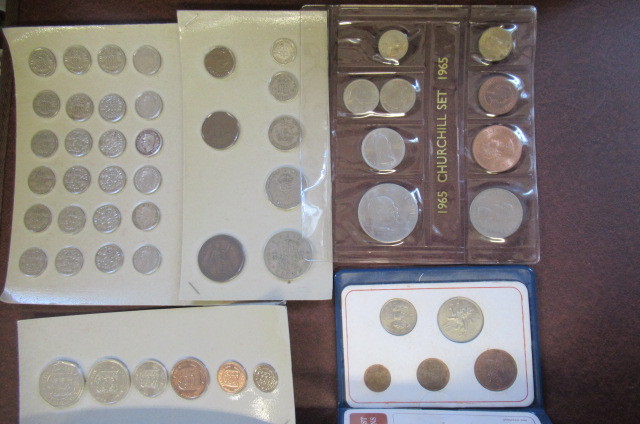 FIVE SHEETS OF MISCELLANEOUS COINS Image