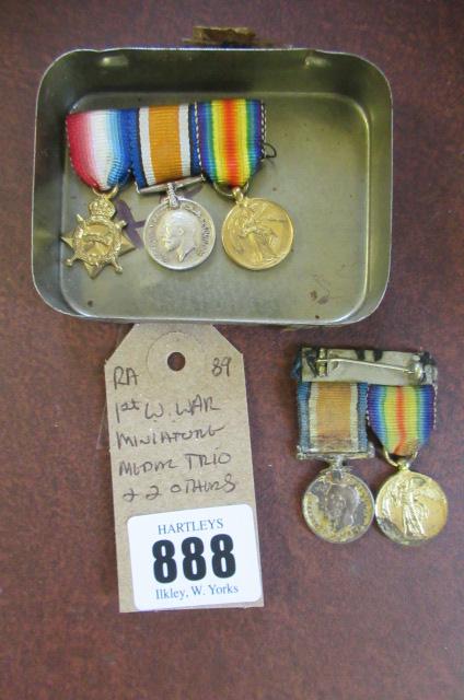 WWI  MINIATURE TRIO AND TWO OTHERS Image