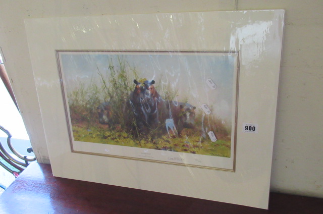PENCIL SIGNED DAVID SHEPHERD PRINT OF A HIPPO Image