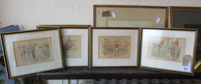 SIX FRAMED HUMOROUS PRINTS Image