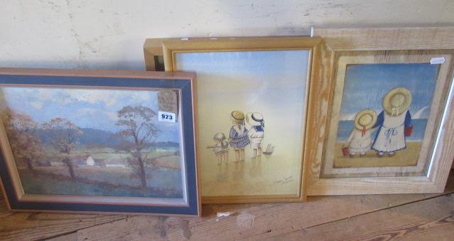 THREE PICTURES AND THREE PHOTO FRAMES Image