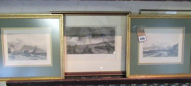 THREE FRAMED ETCHINGS Image