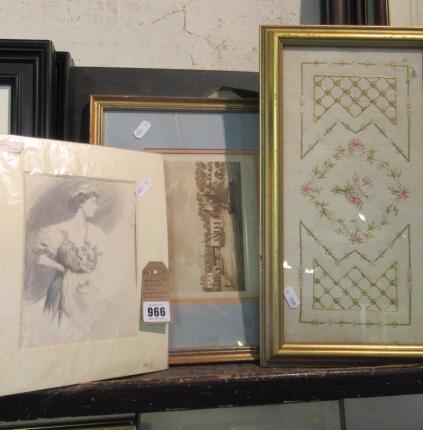 DRAWINGS BY DONALD WOOD   AN EMBROIDERY AND TWO OTHERS Image