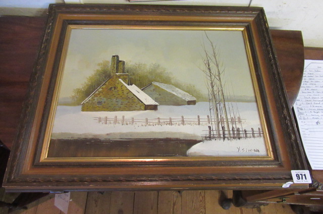 OIL ON BOARD SIGNED Y SIMON Image