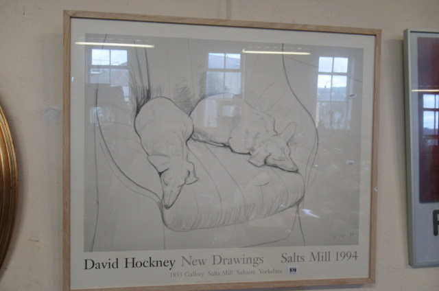 DAVID HOCKNEY   NEW DRAWINGS AT SALTS MILL 1994 EXHIBITION POSTER Image